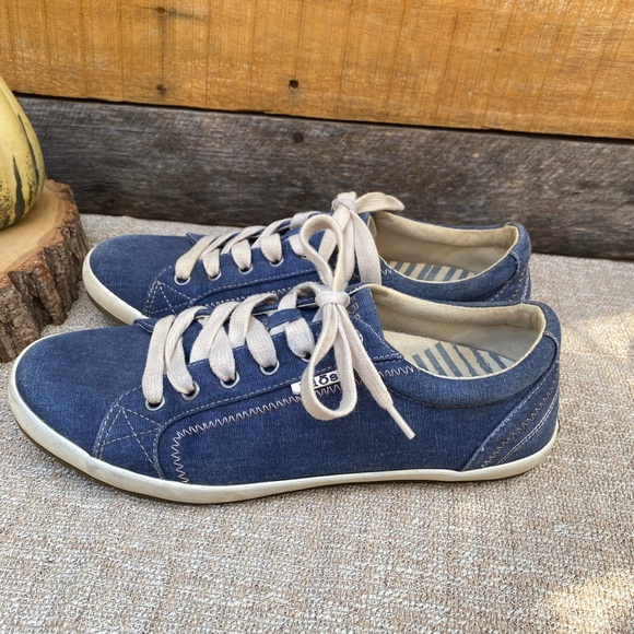 täōs blue wash canvas women’s sneakers size 9.5 EU 40 Taos footwear - Picture 9 of 15
